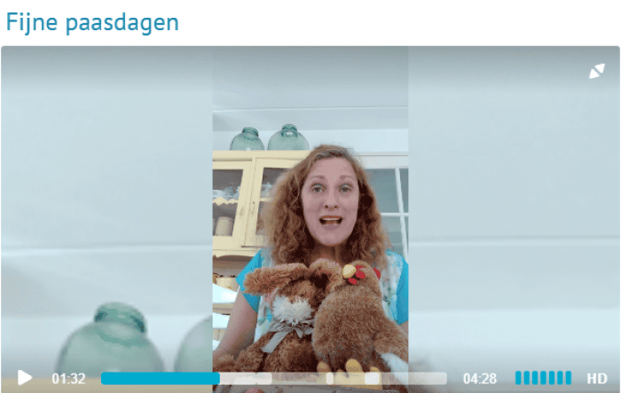女兒的老師特別錄製介紹復活節影片。來源:devlonder.schoudercom.nl